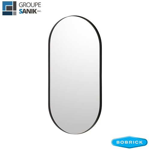Backlit mirror with matte black outline B-104 2448.MBLK