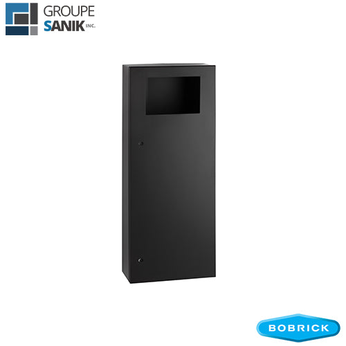 Poubelle 45.5 litres en surface fini noir mat B-35649.MBLK