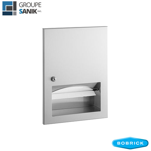 Distributeur à papier essuie-mains encastré avec barrure B-359033