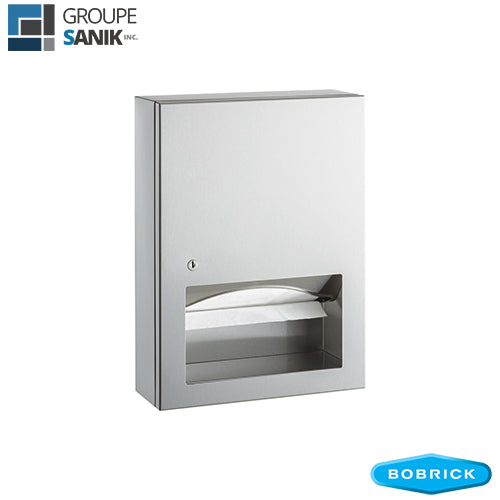 Distributeur à papier essuie-mains en surface avec barrure B-359039