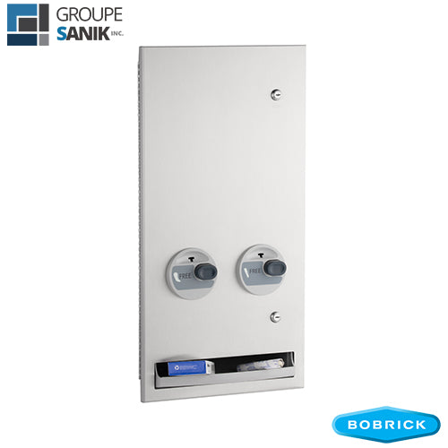 Distributeur à serviettes sanitaires et tampons encastré B-37063