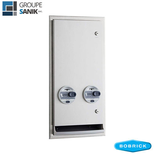 Distributeur à serviettes sanitaires et tampons encastré B-3706