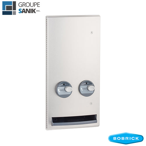 Distributeur à serviettes sanitaires et tampons encastré B-4706