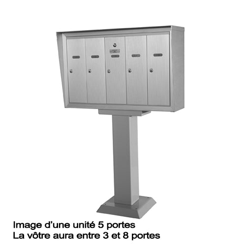 Vertical pedestal mailbox CMC-NS-302-P