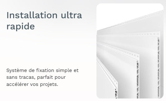 Panneau de PVC Sani-Core (16'' de largeur) GS-SC