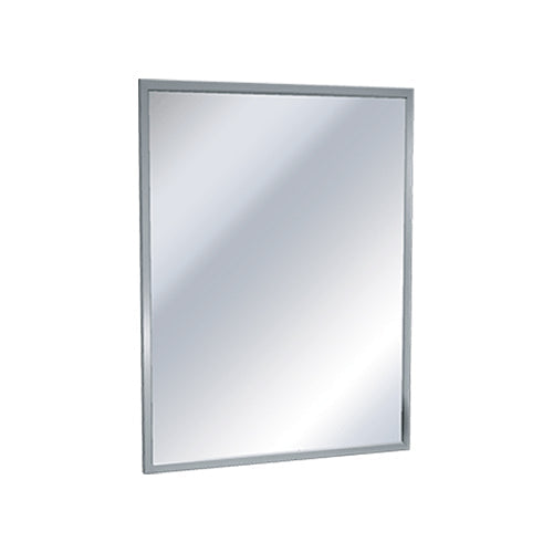 Tempered glass mirror with folded corners W-0620-B