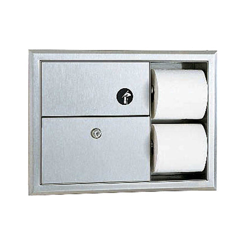 Toilet paper dispenser and sanitary towel garbage can B-3094