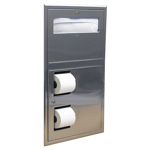 Seat cover / toilet paper / feminine hygiene products dispenser for partitions (12 models)