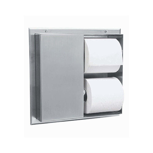 Quadruple toilet paper dispenser for partition B-386