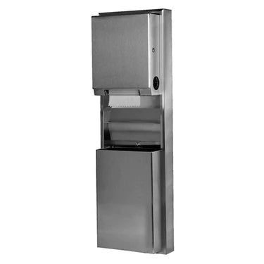 Manual roll paper towel dispenser and waste garbage can B-3961 / B-39617 / B-39619